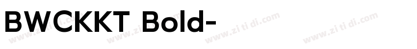 BWCKKT Bold字体转换
